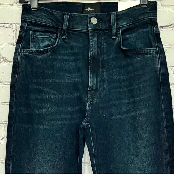 7 FOR ALL MANKIND Easy Fit Slim High Rise Dark Wash Denim Jeans--26 - Picture 3 of 16